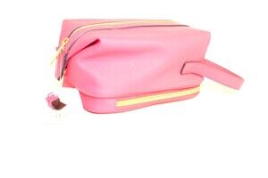 Conair Scunci  Pink Cosmetic & Travel Toiletry Double Zippered Vinal Bag NWT